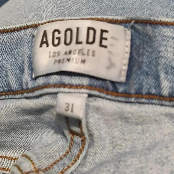 AGoldE mid rise distressed skinny jeans, size 31 - Picture 4 of 5